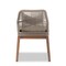 Baxton Studio Jennifer MidCentury Transitional Grey Woven Rope Mahogany Dining Side Chair 212-12806-ZORO - alternate 3